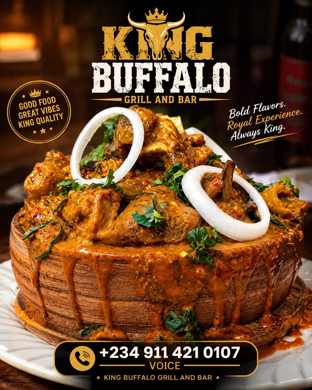 Nkwobi — spiced cow foot in palm oil sauce